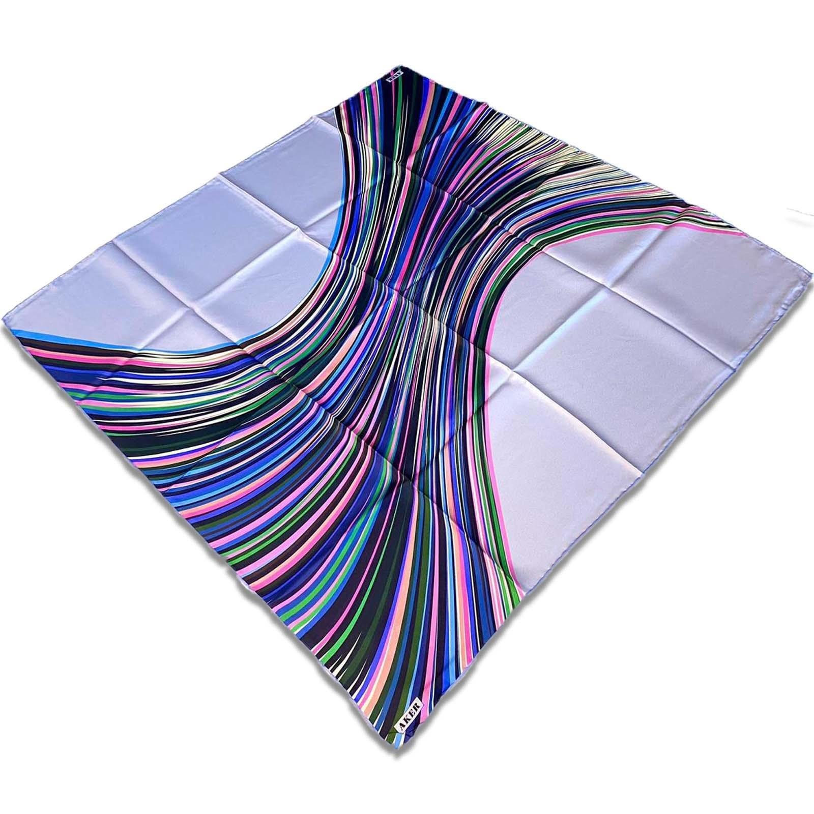 aker-mavi-karma-desen-tivil-ipek-esarp-464c- Aker Mavi Karma Desen Tivil İpek Eşarp 8842713 - 922 - Görsel 1