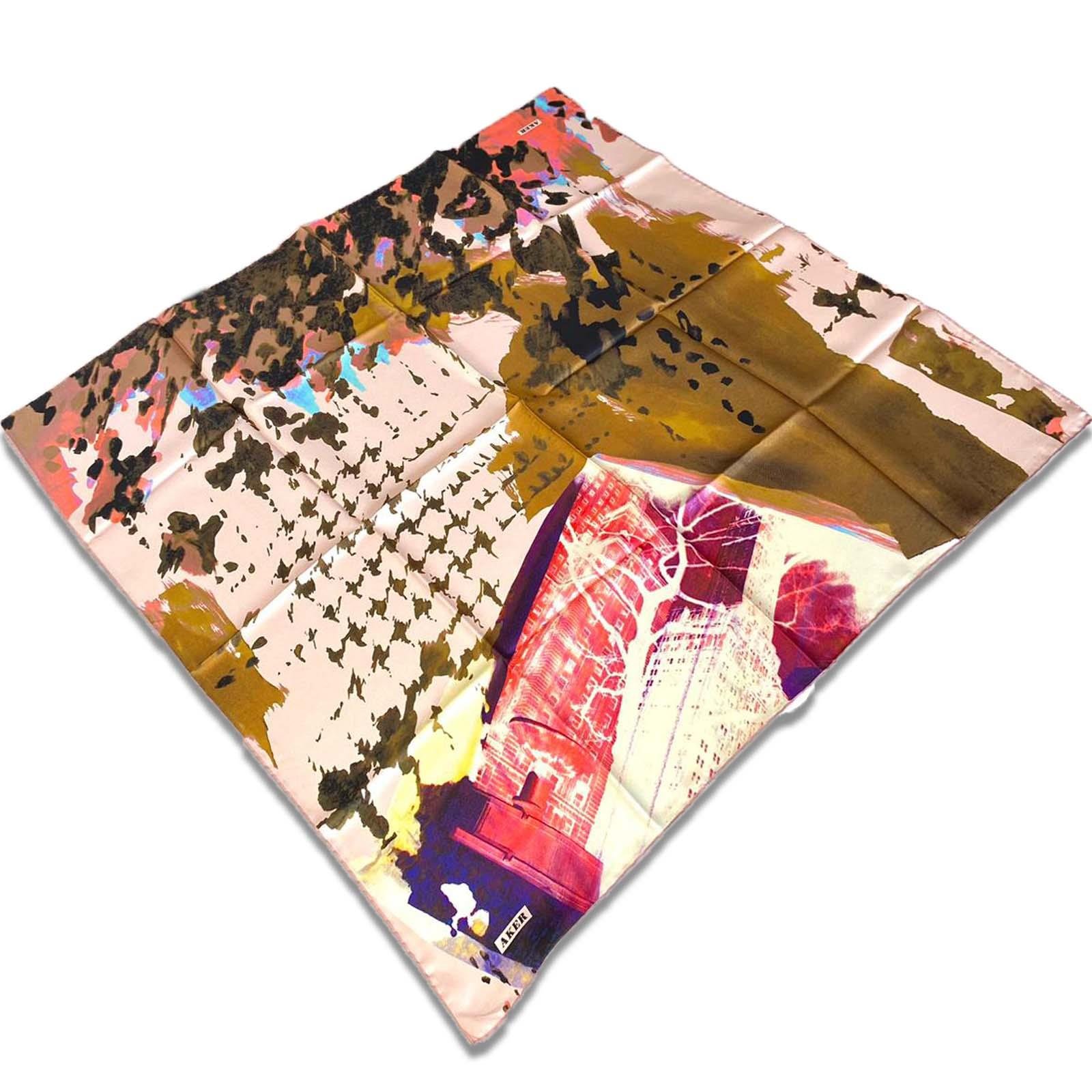 aker-pudra-karma-desen-tivil-ipek-esar-a3f4-0 Aker Pudra Karma Desen Tivil İpek Eşarp 31991 - Görsel 1