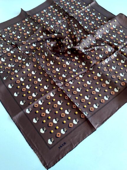 Aker Tivil İpek Eşarp 8692713 - 931 47980 Kahverengi Karışık Desen