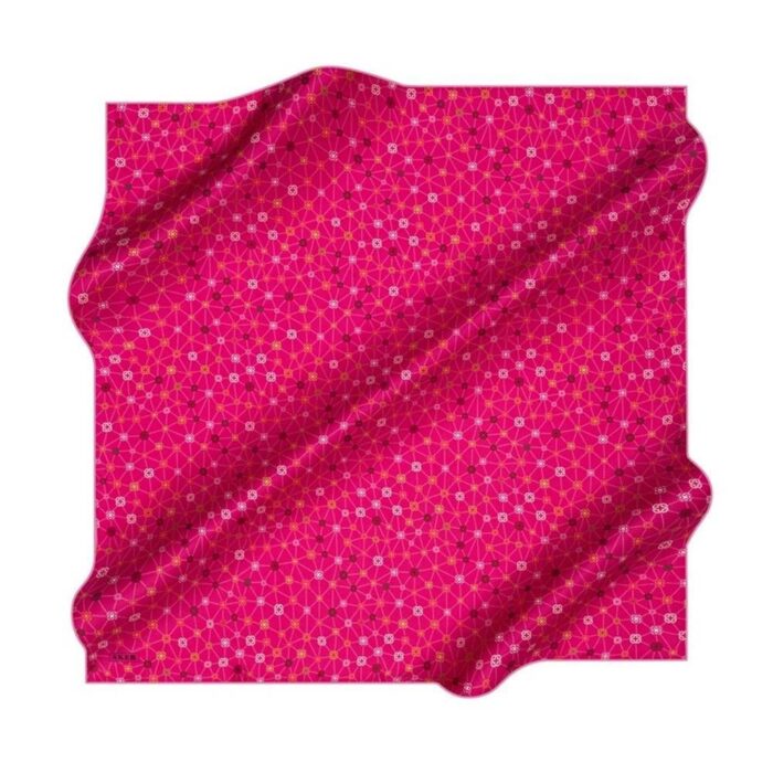 Aker Tivil İpek Eşarp 8693713 - 991 47465 Pembe Monogram Desen - Görsel 1