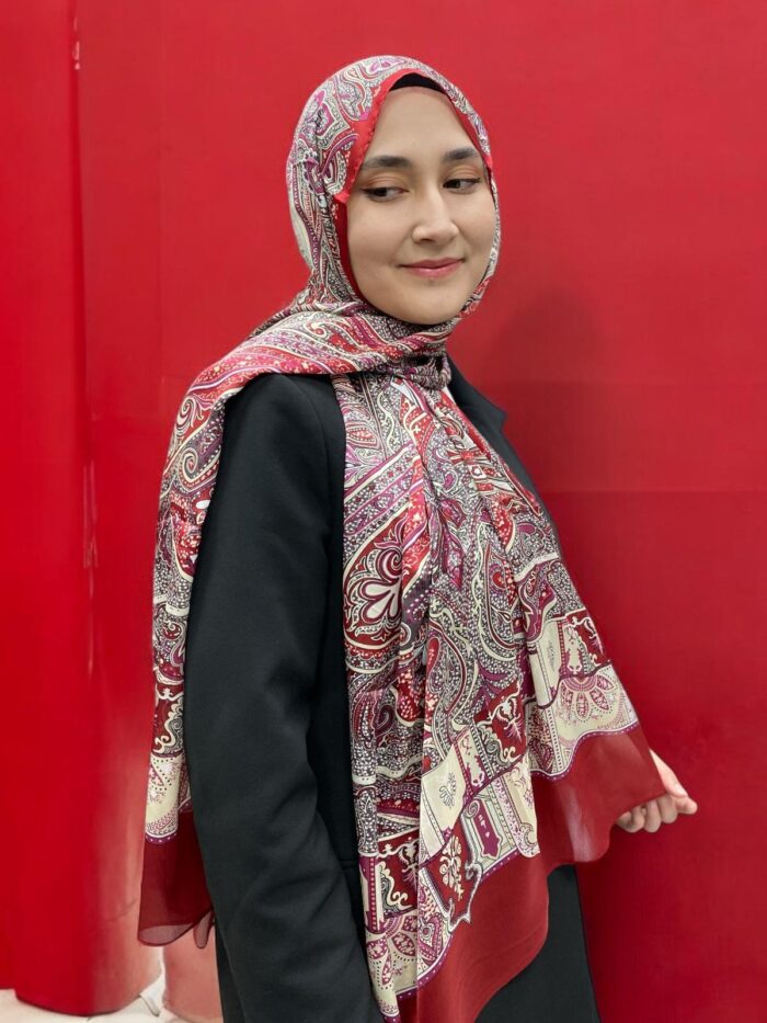ARMANDA ETHNIC VUAL ŞAL - KIRMIZI - 4456-14 - Görsel 1