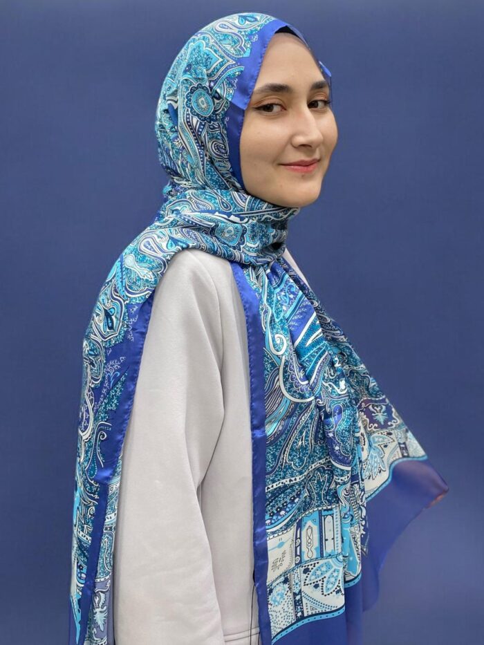 ARMANDA ETHNIC VUAL ŞAL - MAVİ - 4456-10 - Görsel 1