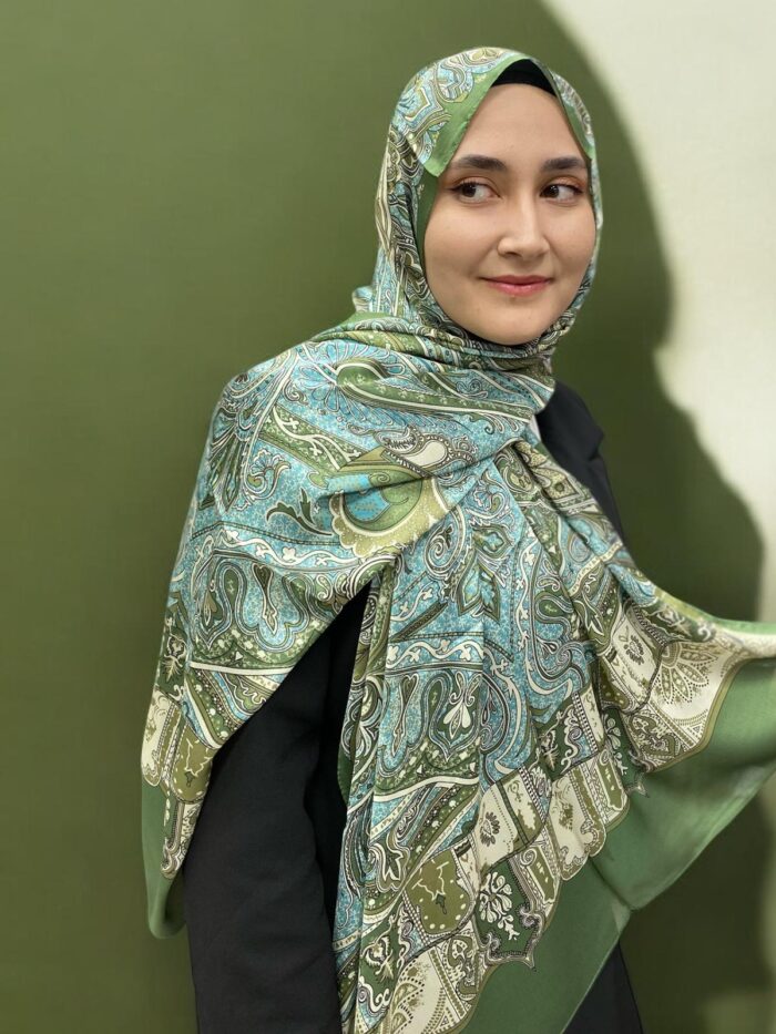 ARMANDA ETHNIC VUAL ŞAL -YEŞİL - 4456-02 - Görsel 1