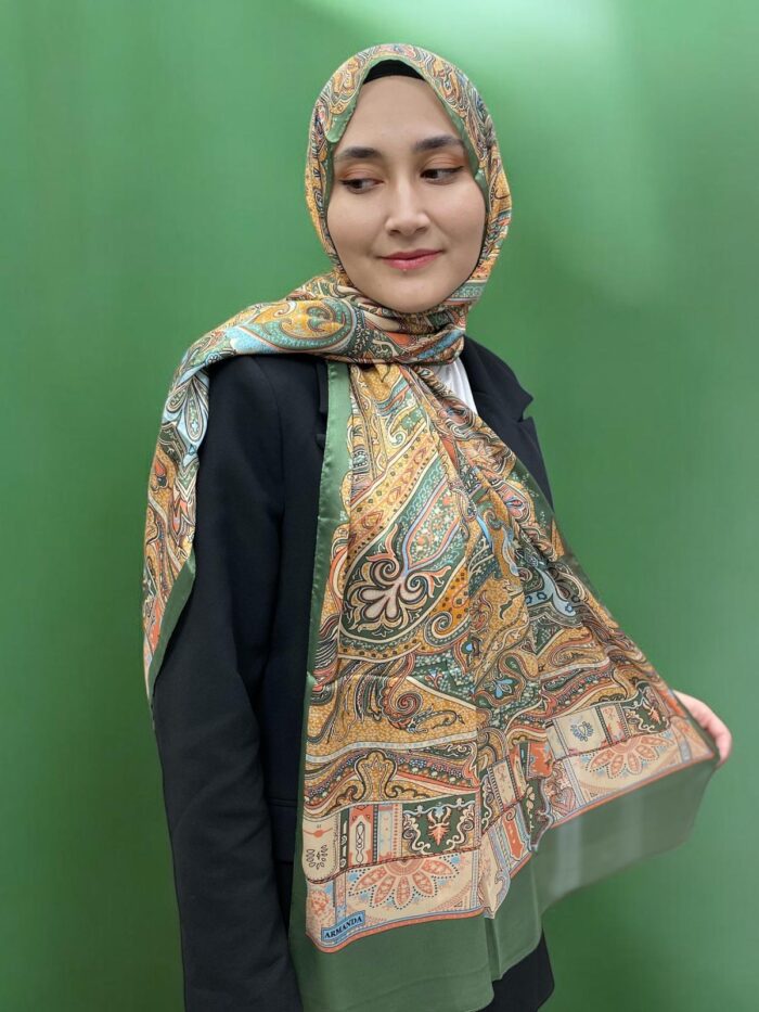 ARMANDA ETHNIC VUAL ŞAL - YEŞİL - 4456-16 - Görsel 1