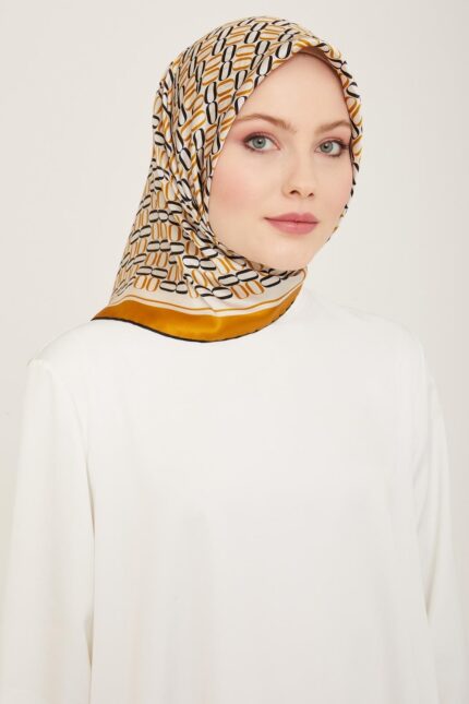 Armine Hardal Geometrik Desen Sura İpek Eşarp 9149 - 04