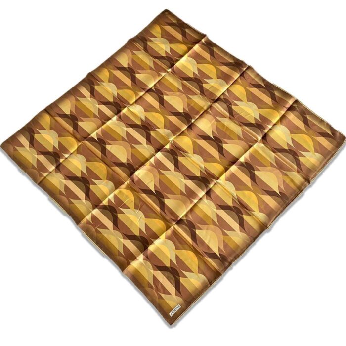 Armine Hardal Sarı Geometrik Desen Tivil  İpek Eşarp 9169-53 - Görsel 1