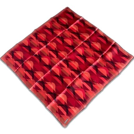 Armine Kırmızı Geometrik Desen Tivil İpek Eşarp 9169 - 84