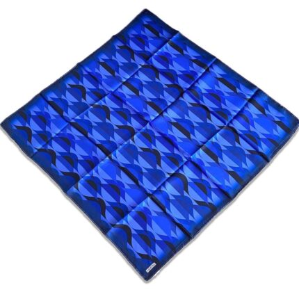 Armine Mavi Geometrik Desen Sura İpek Eşarp 9169 - 82