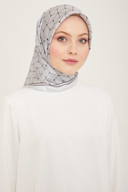 Armine Nostalji Sura İpek 9166 - 02 Gri Karışık Desen