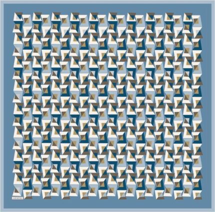 Armine Nostalji Tivil İpek 8720 - 36 Mavi Karışık Desen