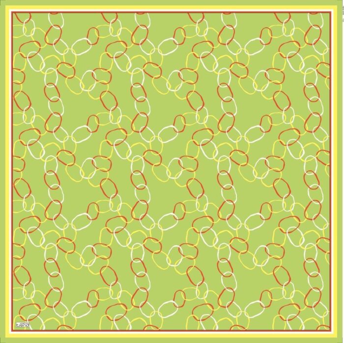 Armine Soft Fıstık Yeşili Desenli Eşarp 6090-11 - Görsel 1