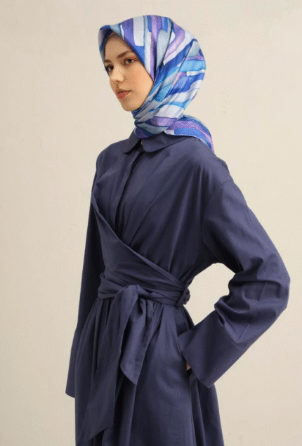 Armine Sura İpek Eşarp 9306 - 06 Mor Karışık Desen
