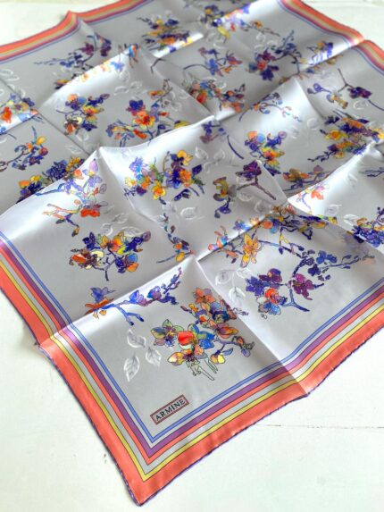 Armine Sura İpek Eşarp 9316 - 80 Gri Karışık Desen