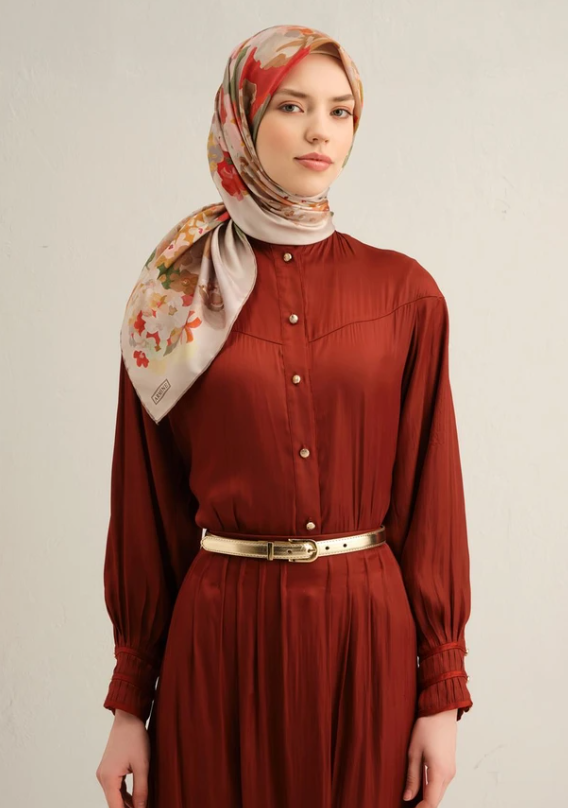 armine-sura-ipek-esarp-9334-10-vizon-k-361d6 Armine Tivil İpek Eşarp 9334 - 10 Vizon Karışık Desen - Görsel 1