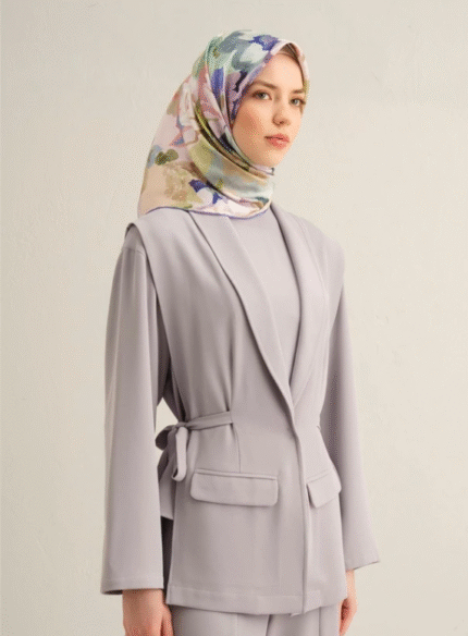 Armine Tivil İpek Eşarp 9334 - 33 Mor Karışık Desen