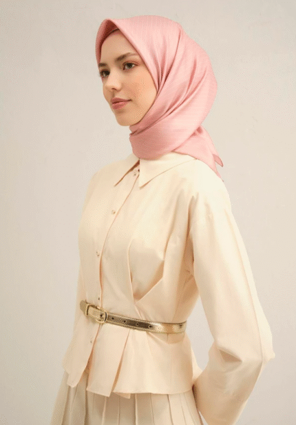 Armine Sura İpek Eşarp 9348 - 01 Pembe Karışık Desen