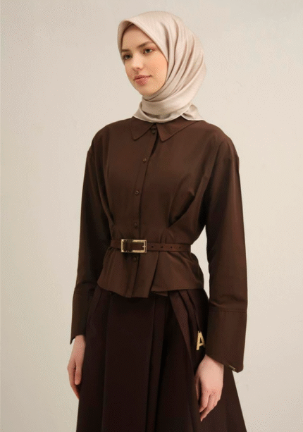 Armine Tivil İpek Eşarp 9348 - 86 Vizon Karışık Desen