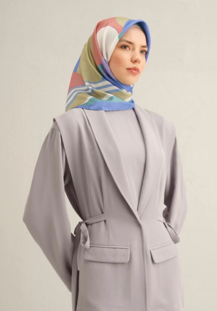 Armine Tivil İpek Eşarp 9313 - 56 Lila Karışık Desen