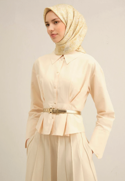 Armine Tivil İpek Eşarp 9311 - 07 Sarı Karışık Desen