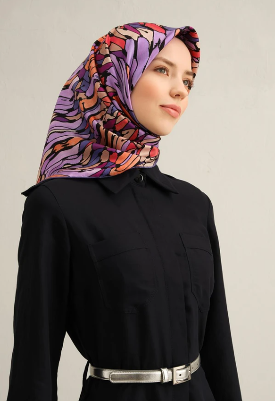 armine-tivil-ipek-esarp-9335-06-mor-ka-909582 Armine Tivil İpek Eşarp 9335 - 06 Mor Karışık Desen - Görsel 1