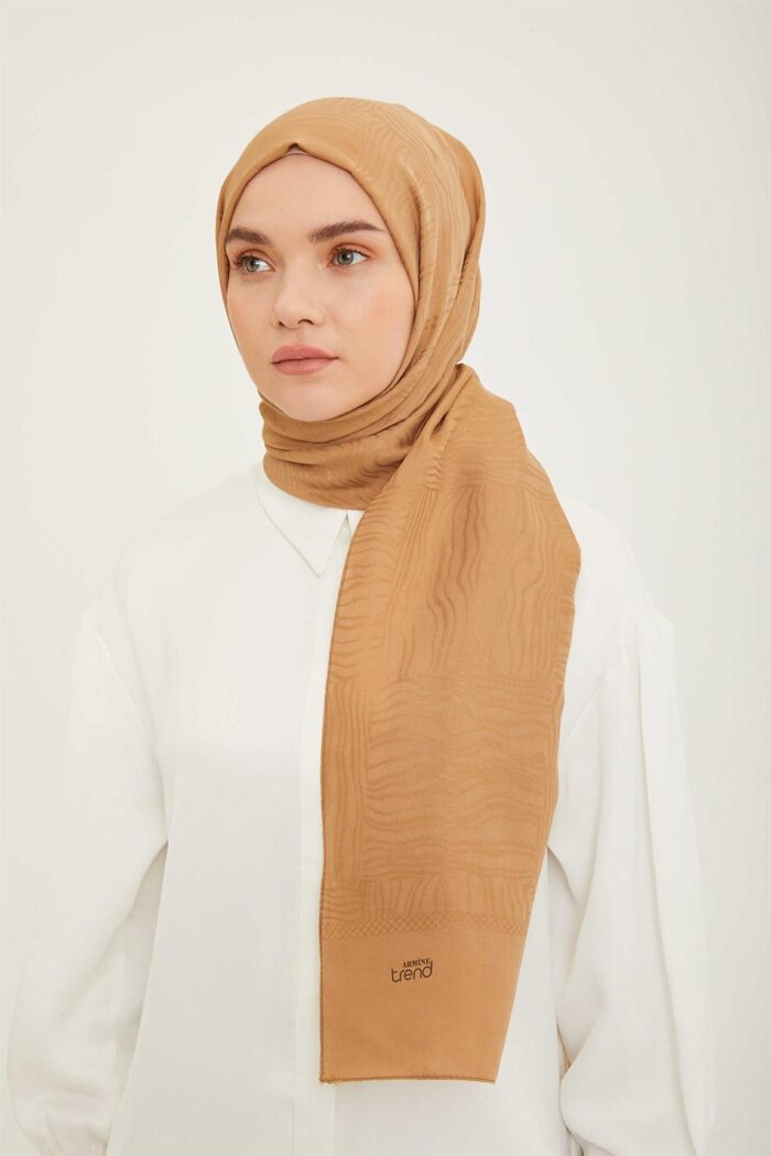 Armine Trend Camel Hazan Şal 3-23012 - Görsel 1