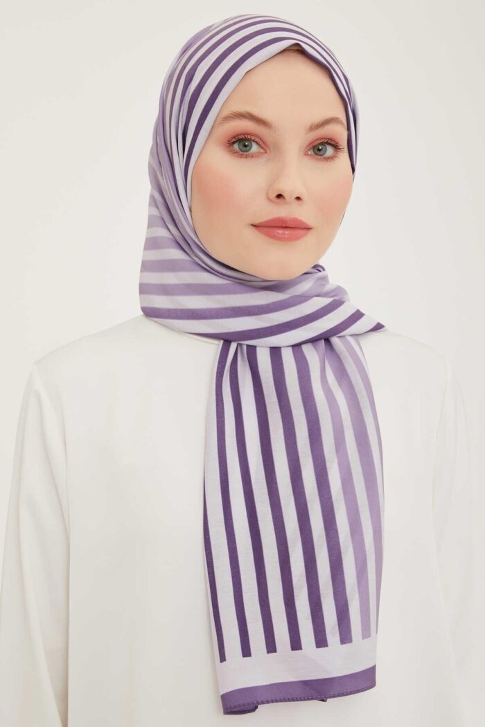 Armine Trend Çizgi Desen Modal Şal 5746-27 - Görsel 1