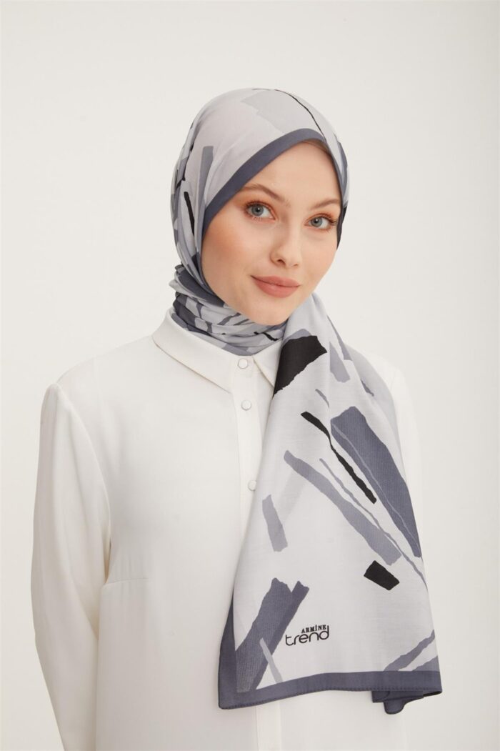 Armine Trend Gri Renk Modal Şal 5341-01 - Görsel 1