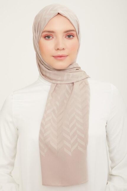 Armine Trend J.Capri Açık Vizon Rengi Desenli Şal 1-136