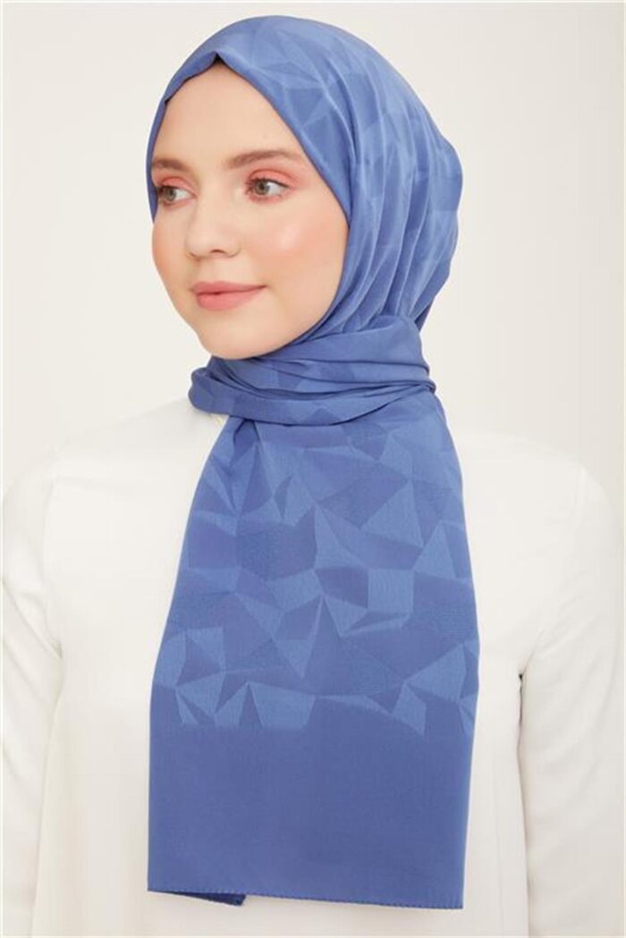 Armine Trend J.Capri Mavi Desenli Şal 7-125 - Görsel 1