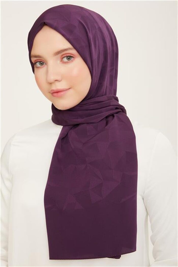 Armine Trend J.Capri Mor Desenli Şal 7-395 - Görsel 1