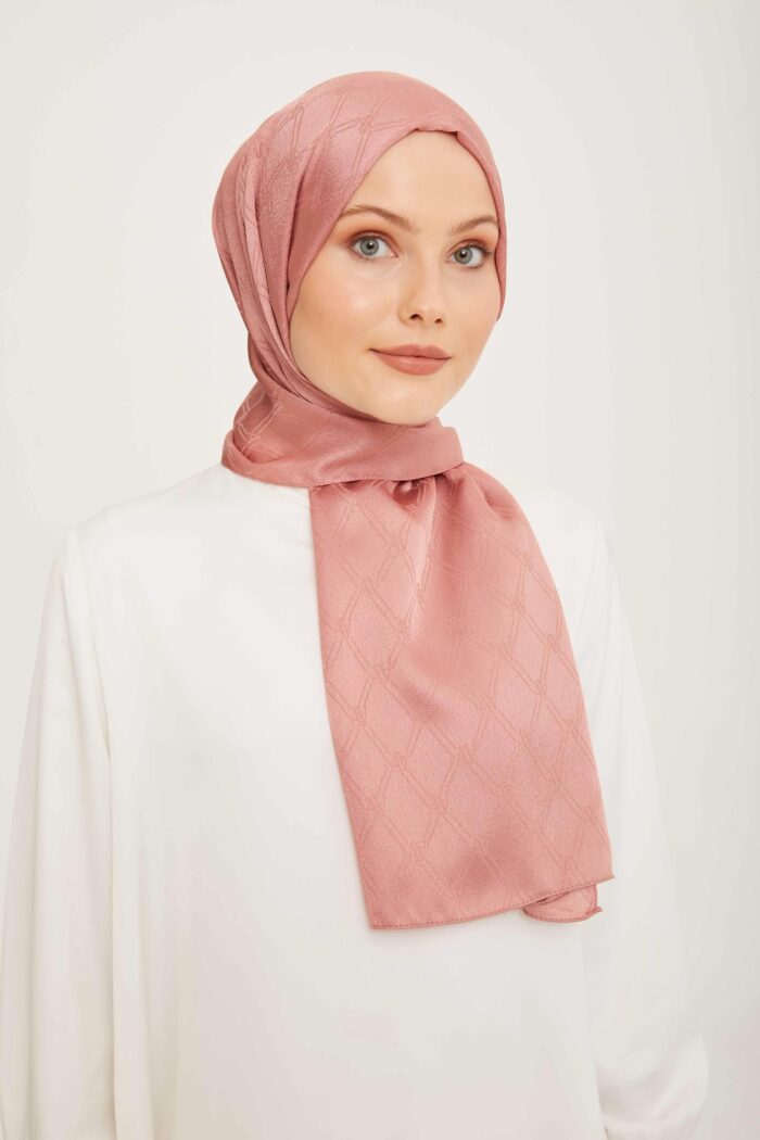 Armine Trend Jan Jan Pudra Monogram Desenli Jakar Şal 6-21030 - Görsel 1