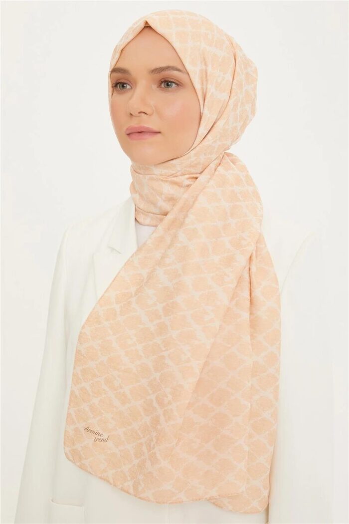 Armine Trend Koyu Krem Pure Lina Şal 13-1286 - Görsel 1