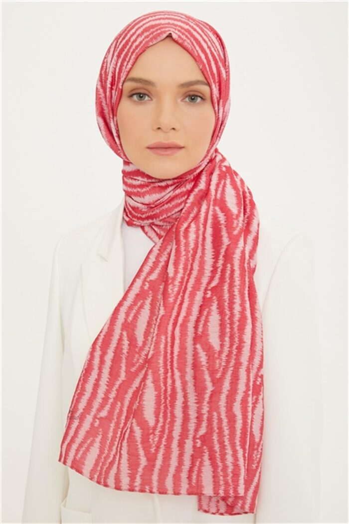 Armine Trend Pembe Pure Lina Şal 14-21226 - Görsel 1