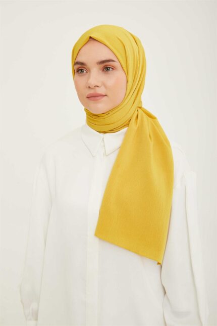 Armine Trend Sarı Kırınkıl Şal-10