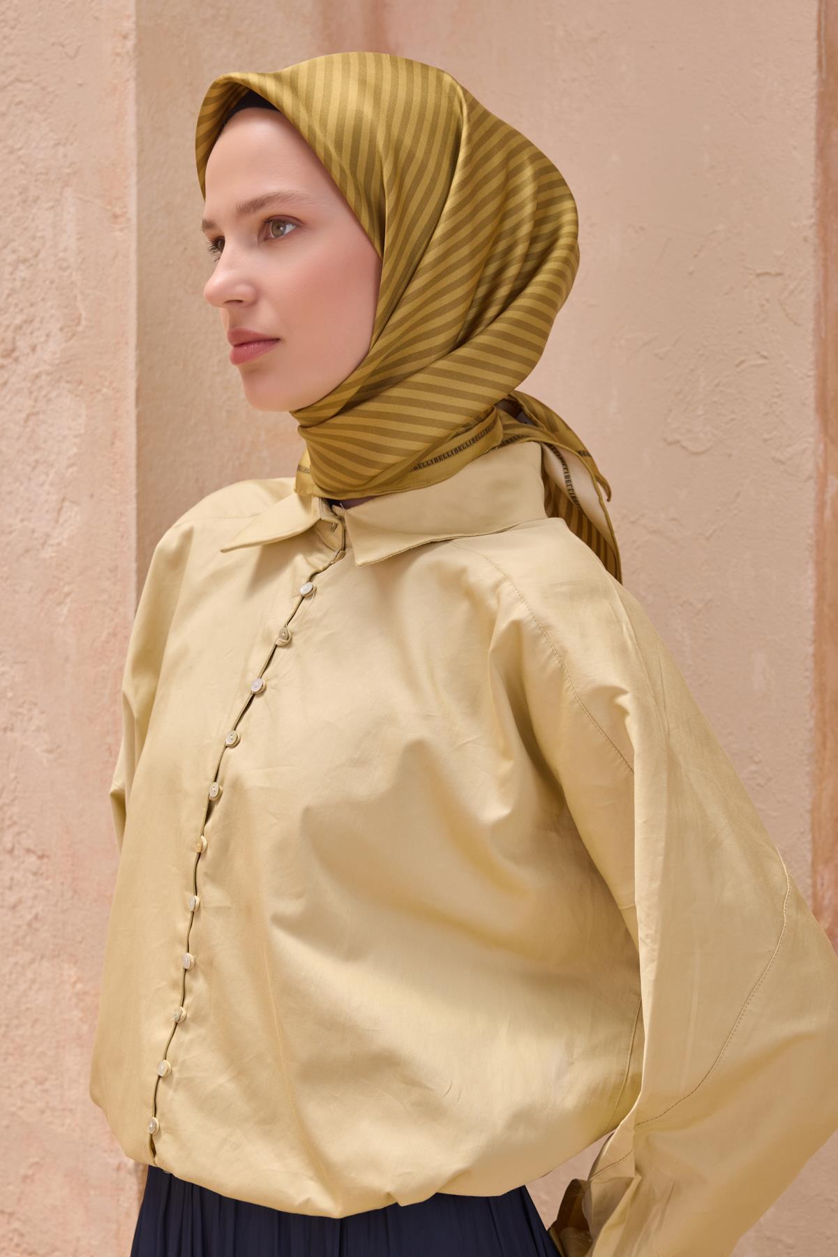 belli-tivil-ipek-esarp-4115-06-yag-yes-1046- Belli Tivil İpek Eşarp 4115 - 06 Yağ Yeşili Karışık Desen - Görsel 1