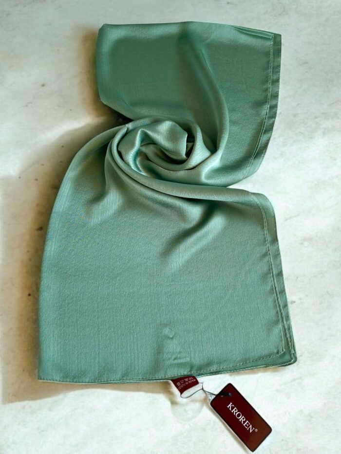 Kroren Jan Jan Mint Yeşili Düz Renk Şal 7301-205 - Görsel 1
