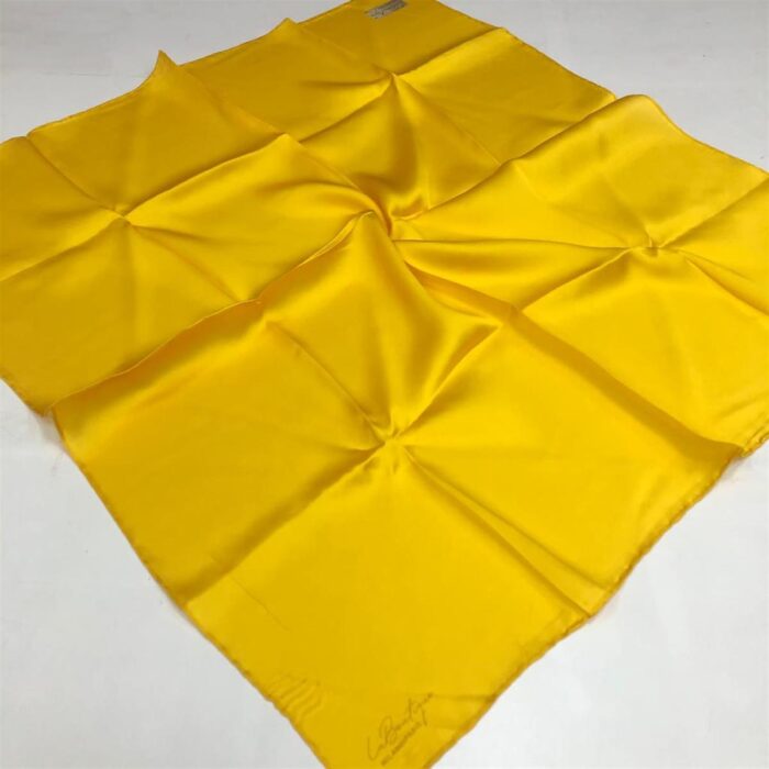 La Boutique Defolu Sarı Sura İpek Eşarp 23299 - Görsel 1