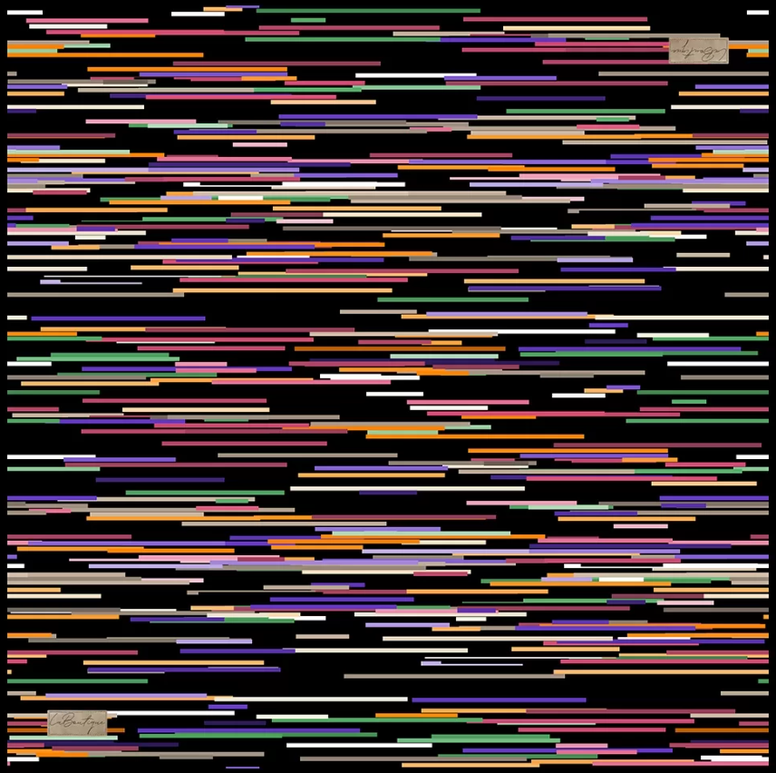 la-boutique-tivil-ipek-esarp-2142-03-s-c9dc54 La Boutique Tivil İpek Eşarp 2142 - 03 Siyah Karışık Desen - Görsel 1