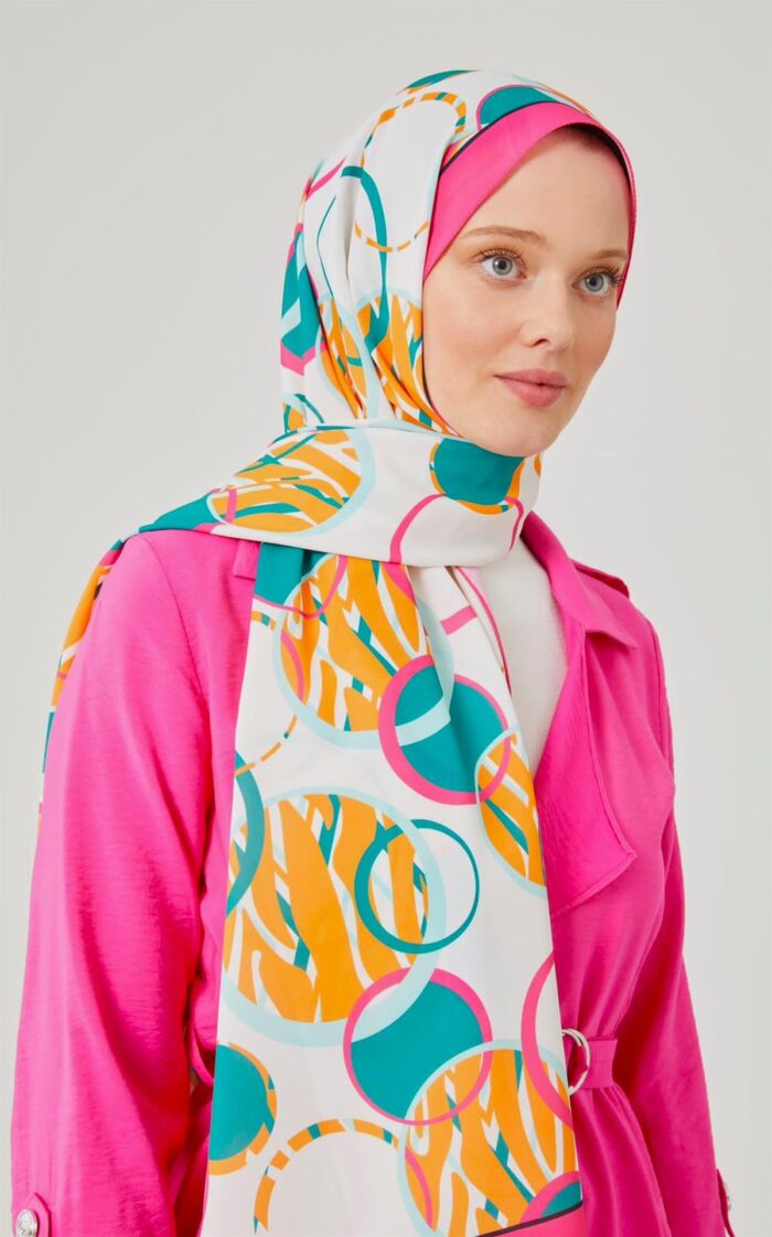 Levidor Aspen Pembe Daire Desenli Şal 23463-02 - Görsel 1