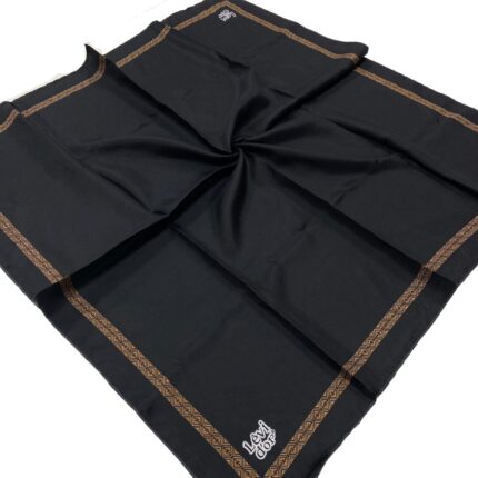 Levidor Siyah - Gold Tivil İpek Eşarp 25661