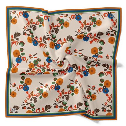 Levidor Tivil İpek Eşarp 4097 - 5 Krem Karışık Desen