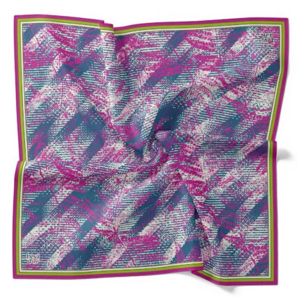 Levidor Tivil İpek Eşarp 4120 - 5 Petrol Mavi Karışık Desen