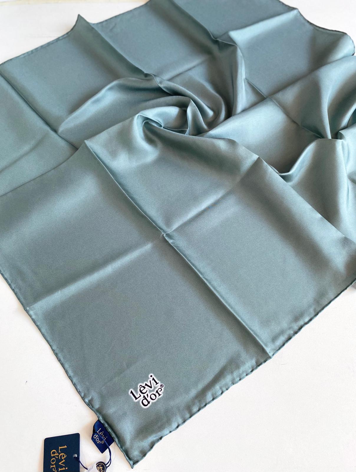 levidor-tivil-ipek-esarp-420594-yesil-90-73b Levidor Tivil İpek Eşarp 420594 Yeşil Düz Renk - Görsel 1