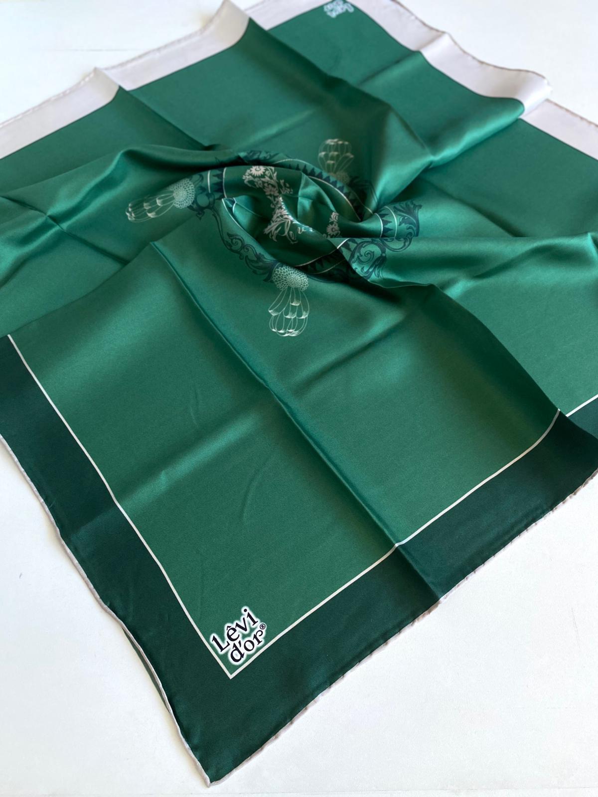 levidor-tivil-saf-ipek-esarp-48955-yes-8680-3 Levidor Tivil Saf İpek Eşarp 48955 Yeşil Karışık Desen - Görsel 1