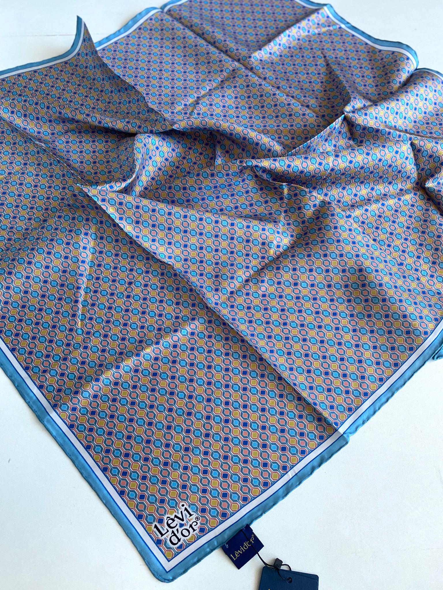 levidor-tivil-saf-ipek-esarp-49478-mav-1f2c17 Levidor Tivil Saf İpek Eşarp 49478 Mavi Karışık Desen - Görsel 1