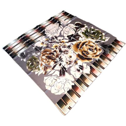 Pierre Cardin Gri Karma Desen Tivil İpek Eşarp 8750438 - 971
