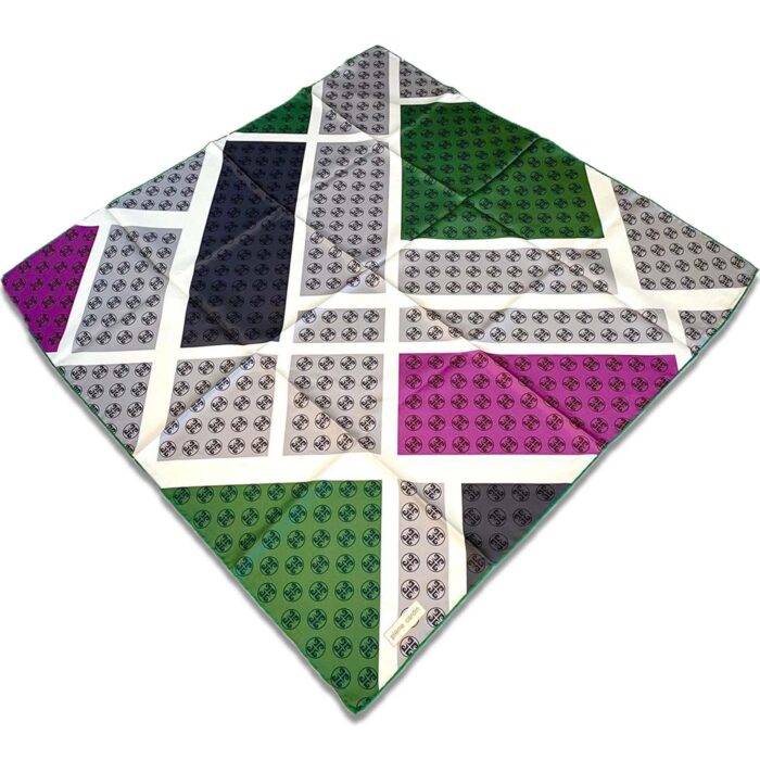 Pierre Cardin Gri Yeşil Karma Desen Tivil İpek Eşarp 8803438-951 - Görsel 1