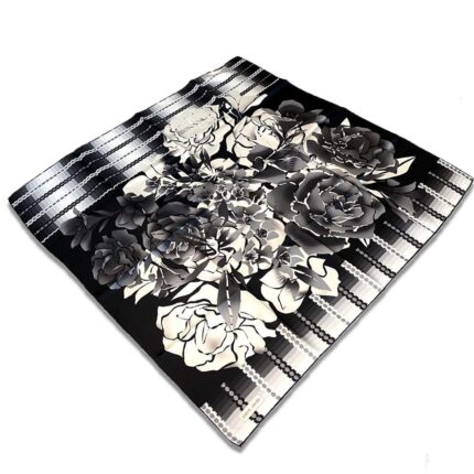 Pierre Cardin Siyah Beyaz Karma Desen Tivil İpek Eşarp 8750438 - 912