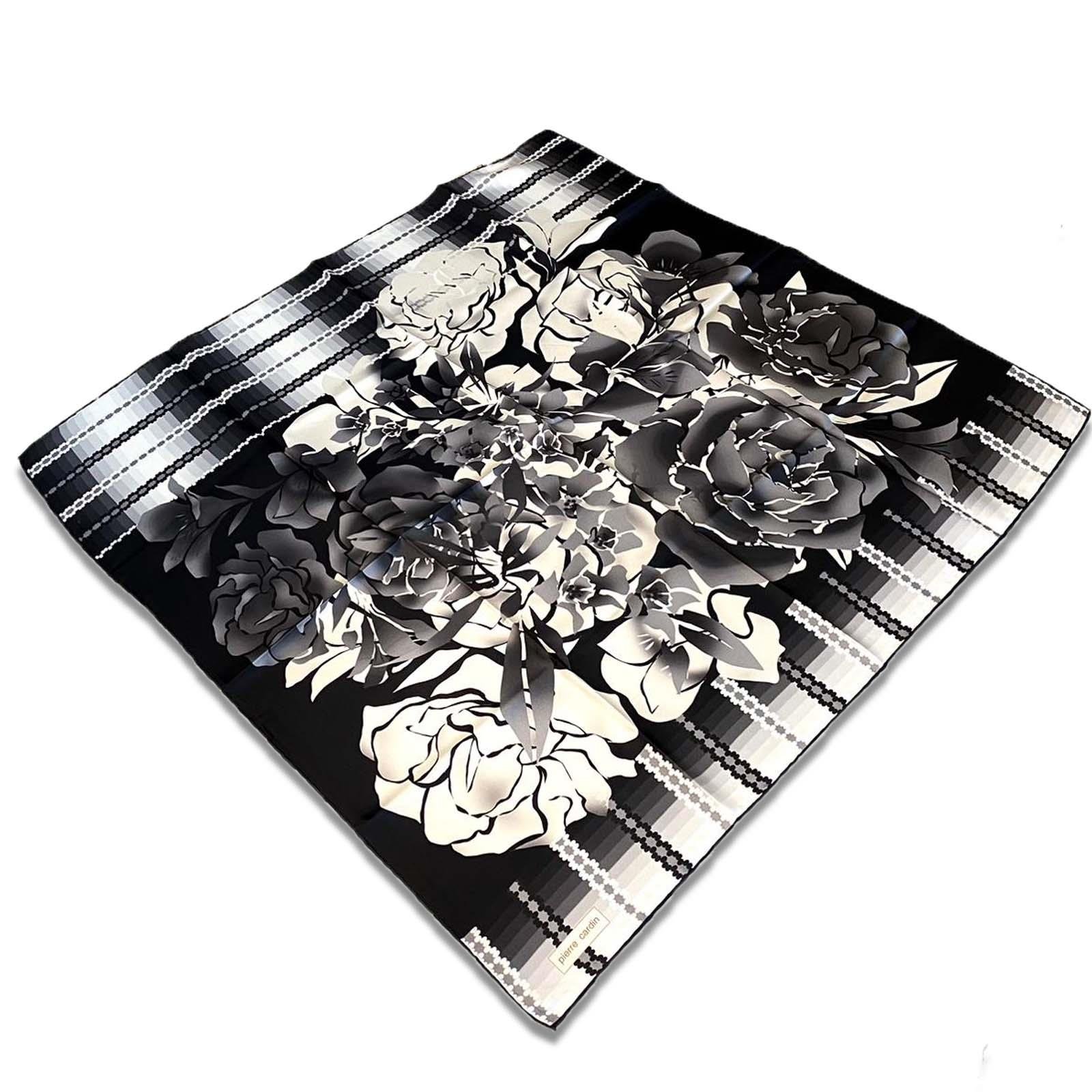 pierre-cardin-siyah-beyaz-karma-desen-ede0db Pierre Cardin Siyah Beyaz Karma Desen Tivil İpek Eşarp 8750438 - 912 - Görsel 1