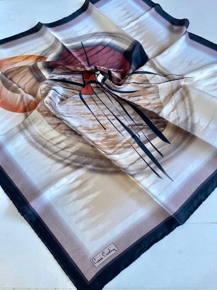 Pierre Cardin Sura İpek Eşarp 42292 Vizon Karışık Desen 8260230-311 - Görsel 1